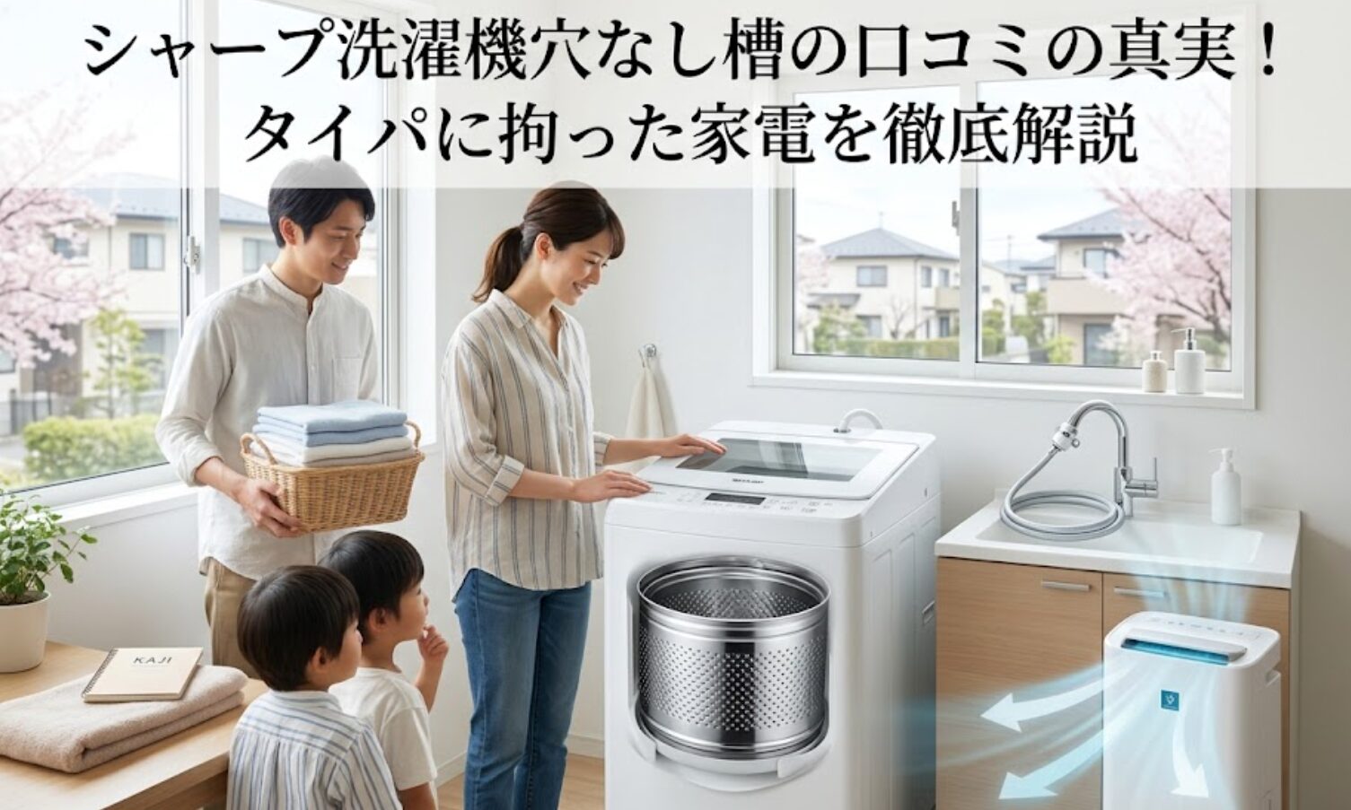 シャープ洗濯機穴なし槽の口コミの真実！タイパに拘った家電を徹底解説